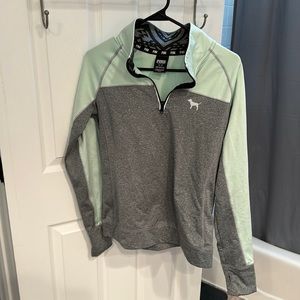 VS PINK Grey Mint Activewear Pullover Jacket Med